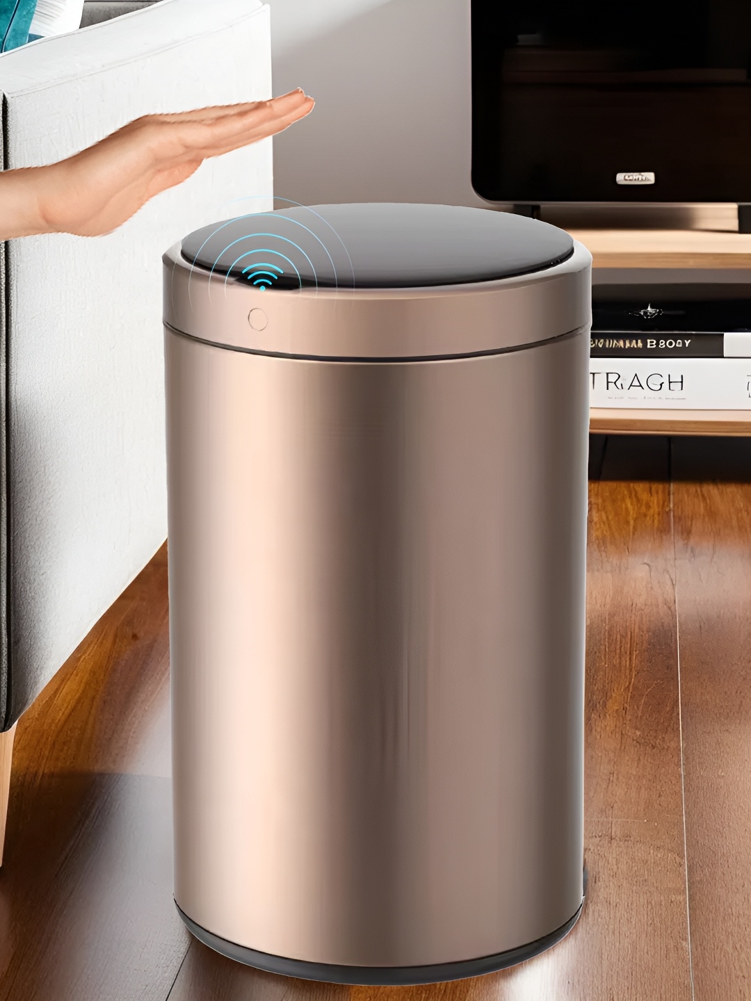

The Better Home FUMATO Rose-Gold-toned Stainless Steel Automatic Smart Sensor Dustbin-12L
