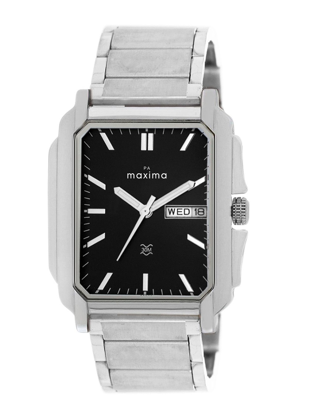 

maxima Men Dial & Stainless Steel Straps Analogue Watch 51051CMGI, Black