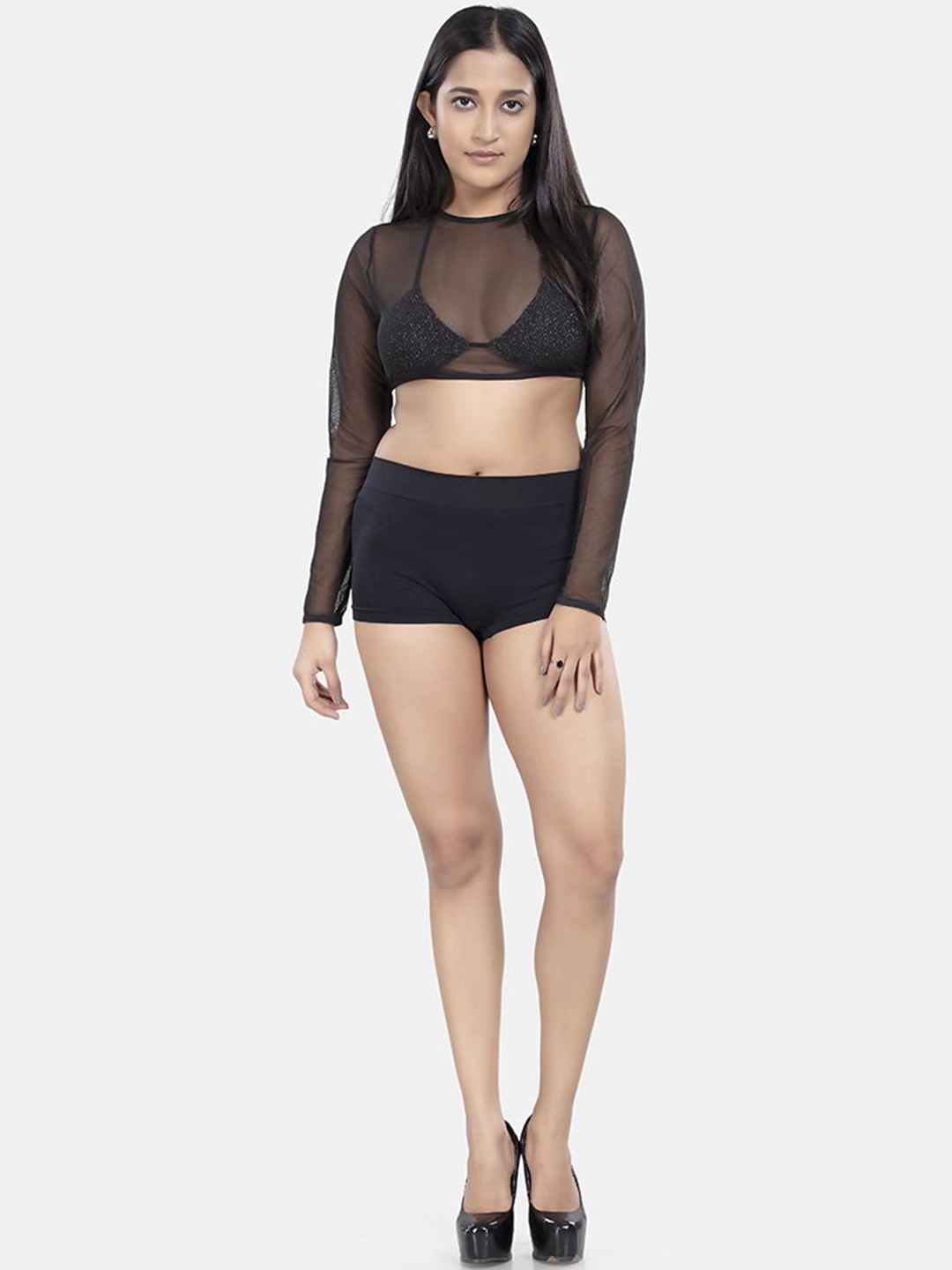 

BOLD & BAE Strapless Swim Bikini Set, Black
