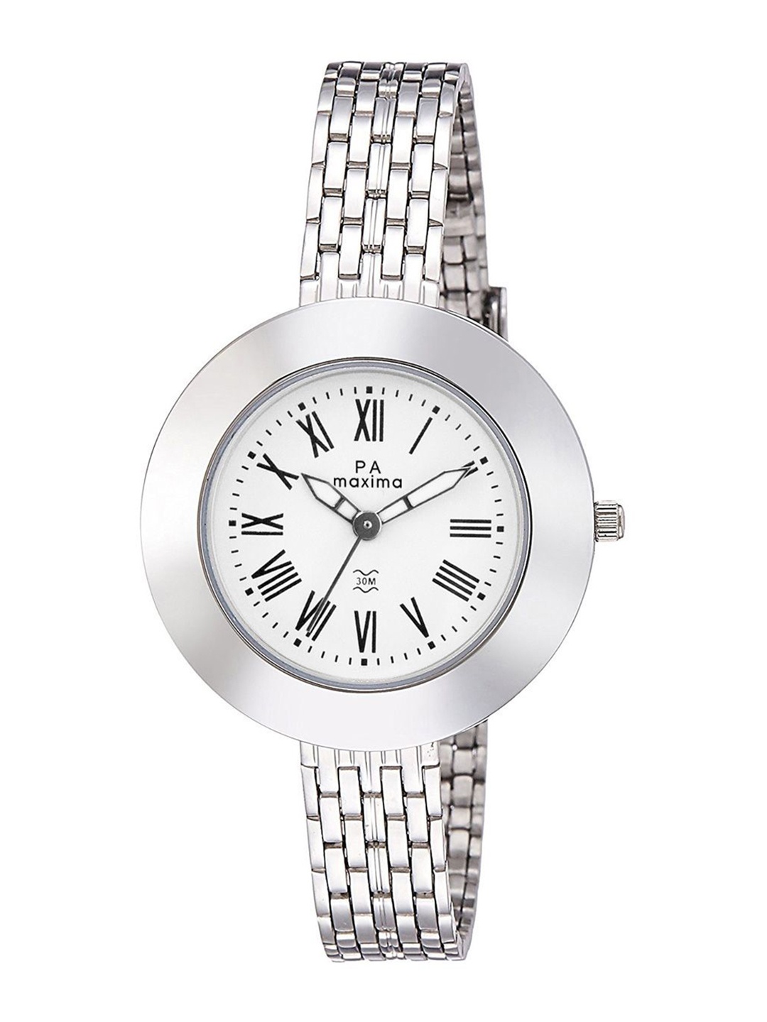 

maxima Women Dial & Stainless Steel Straps Analogue Watch 39655CMLI, White