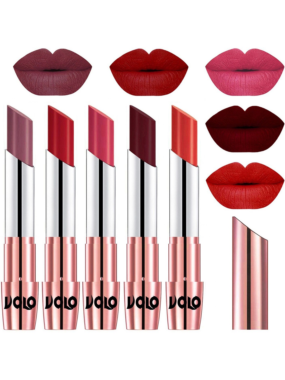 

VOLO Set Of 5 Creme Matte Lipsticks, Multi