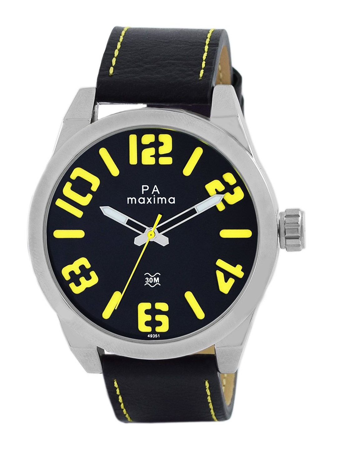 

maxima Men Dial & Leather Straps Analogue Watch 49351LAGI, Black