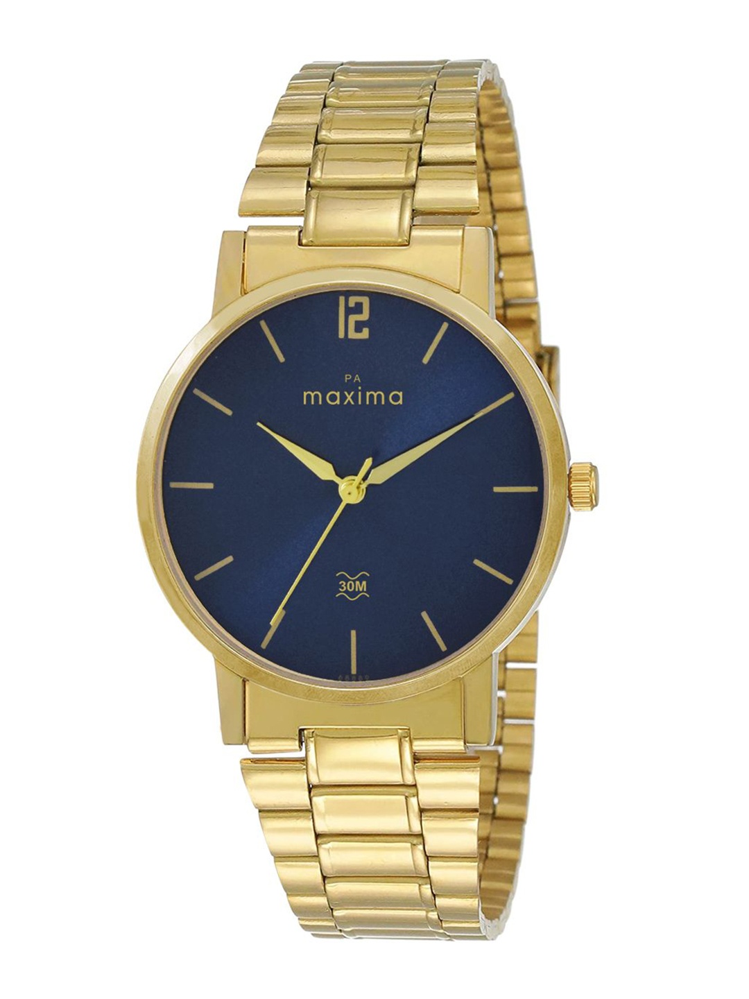 

maxima Men Dial & Stainless Steel Straps Analogue Watch 68889CMGY, Blue