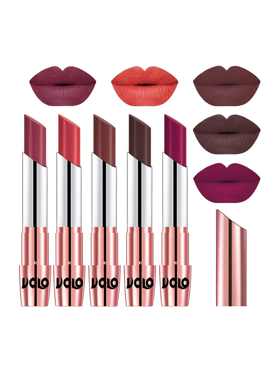 

VOLO Set Of 5 Creme Matte Lipsticks, Multi