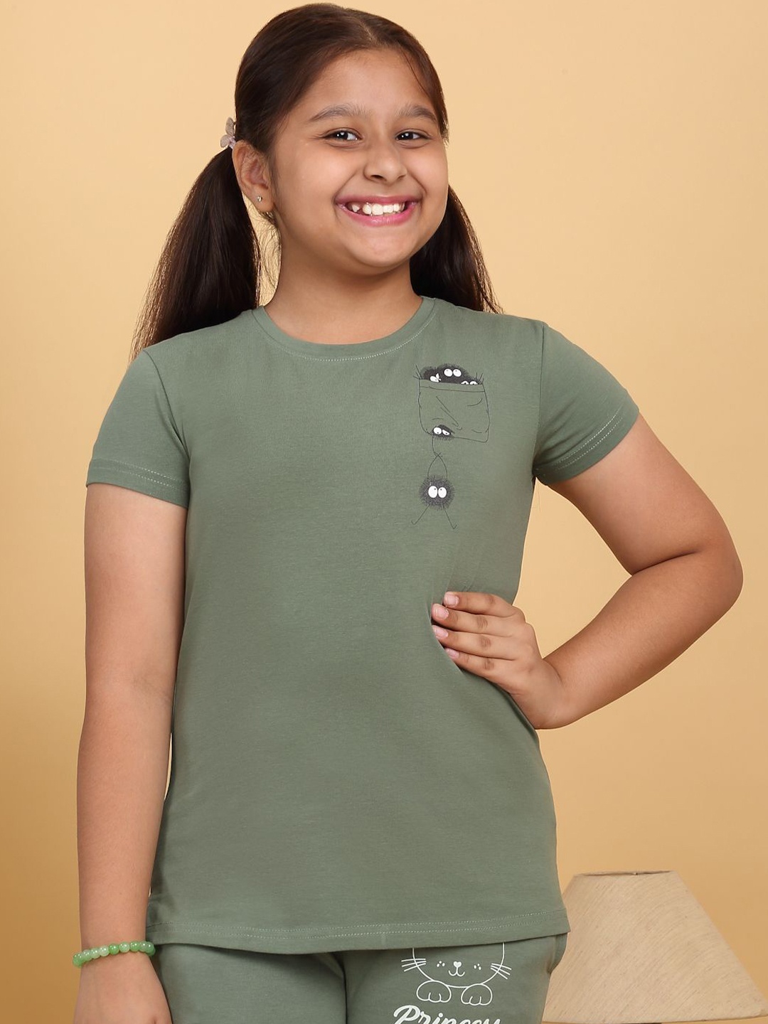 

Sweet Dreams Girls Lounge Tshirts, Olive