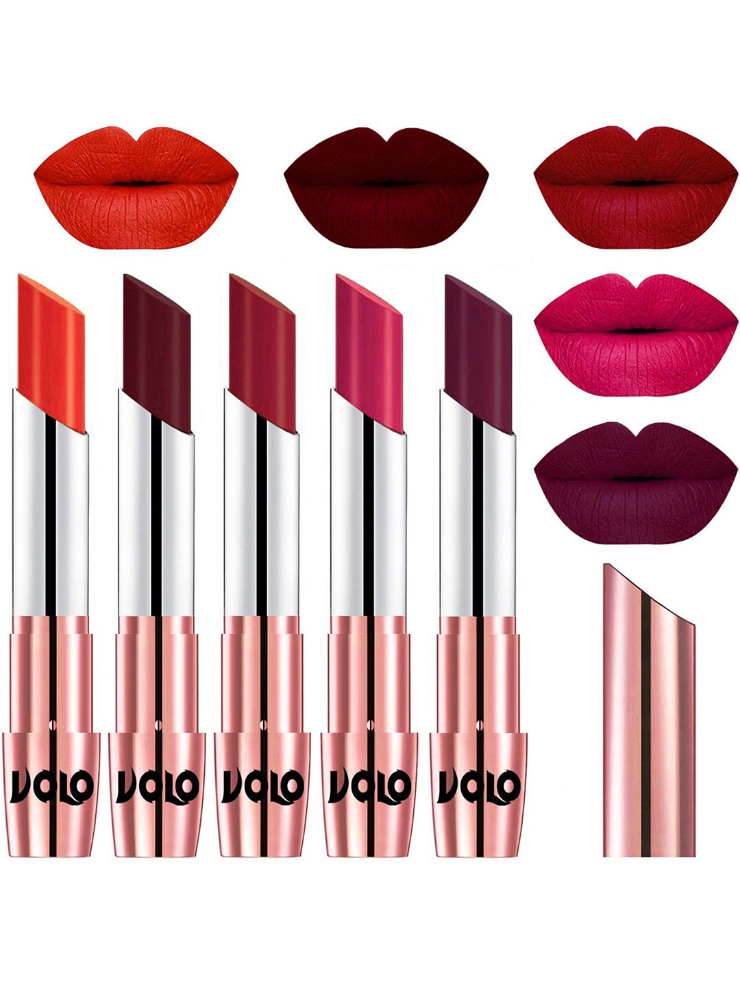 

VOLO Set Of 5 Creme Matte Lipsticks, Multi