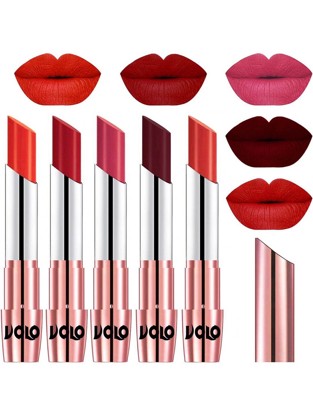 

VOLO Set Of 5 Creme Matte Lipsticks, Multi