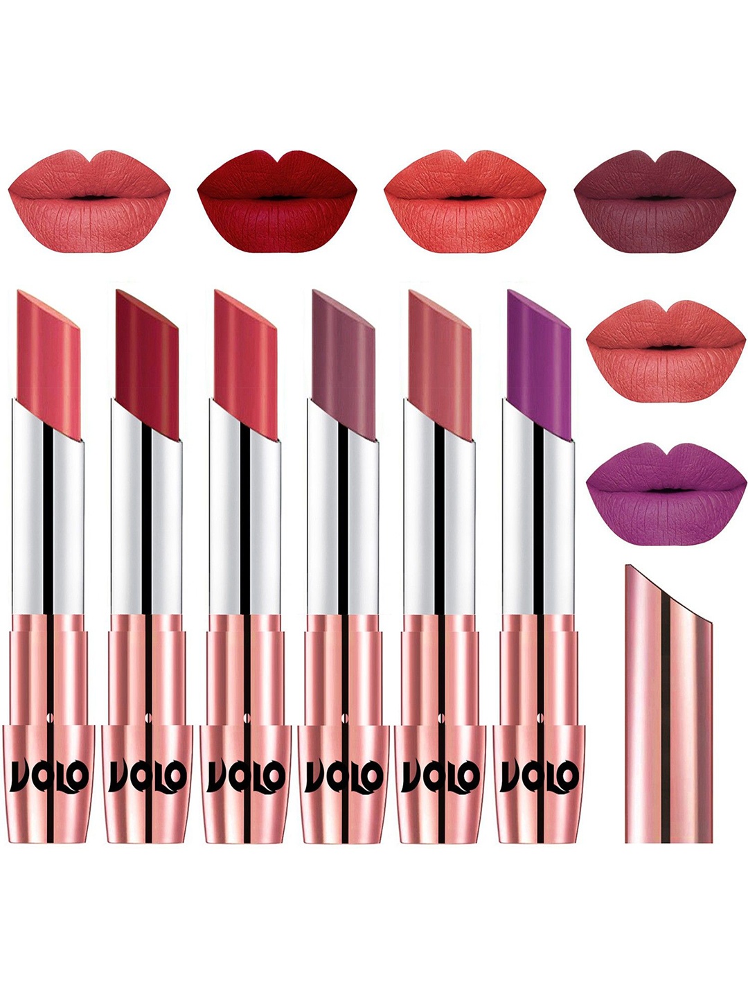 

VOLO Set Of 6 Creme Matte Lipsticks, Multi