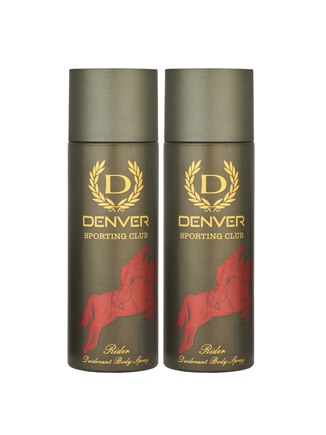 

Denver Men Set Of 2 Sporting Club Rider Body Deodorant Sprays - 200 ml Each, Brown