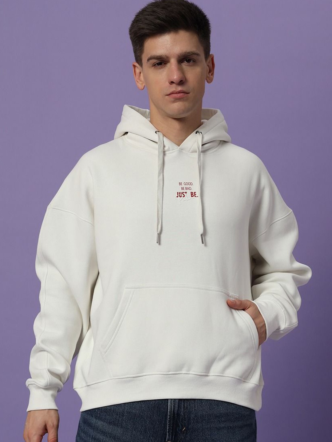 

PockMAN Men Hooded Sweatshirt, White