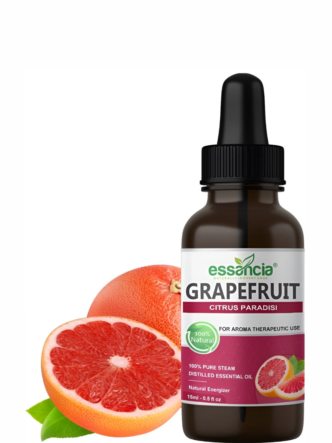 

essancia Grapefruit Essential Oil For Relaxation & Skin Rejuvenation -15ml, Black