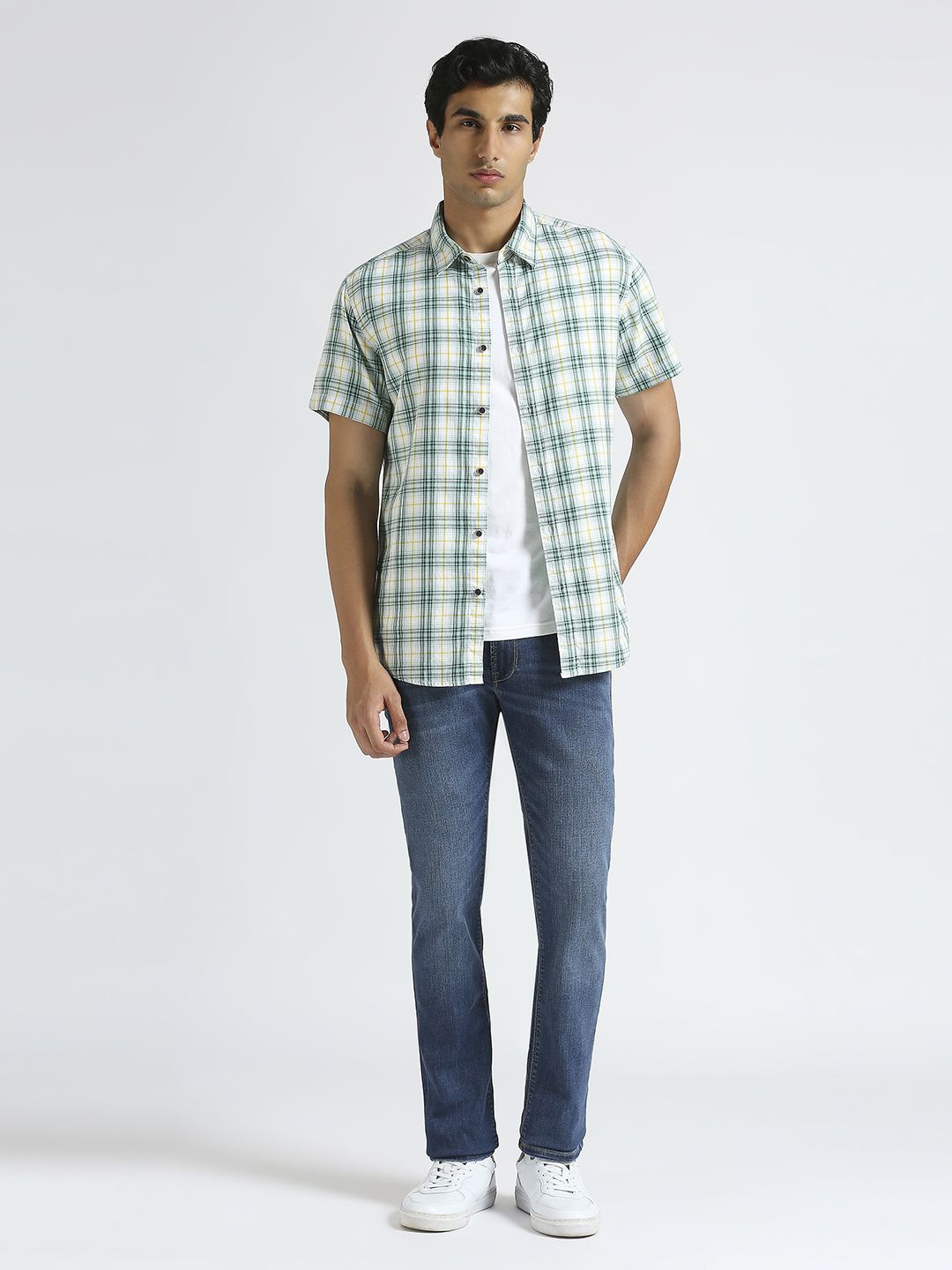 

Pepe Jeans Tartan Checked Breathable Pure Cotton Casual Shirt, Green