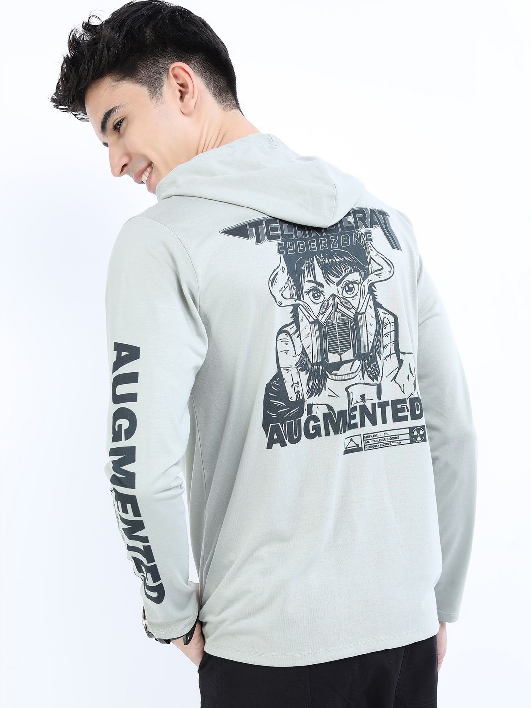 

KETCH Men Typography Printed Hood Slim Fit T-shirt, Green