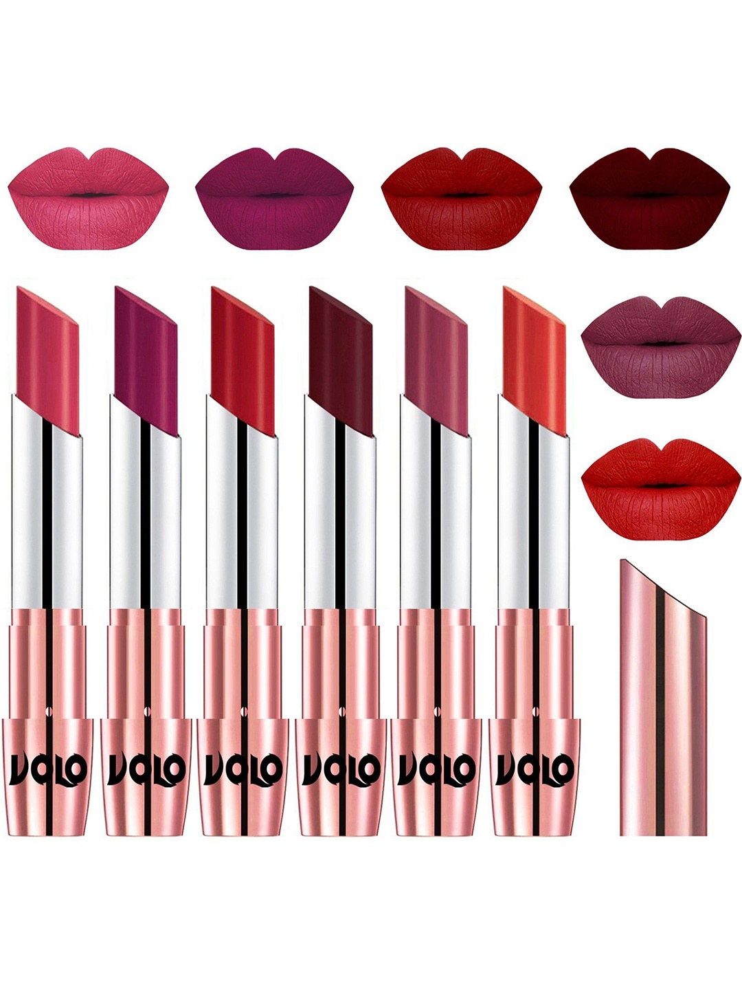 

VOLO Set Of 6 Creme Matte Lipstick - 3.5g Each, Multi