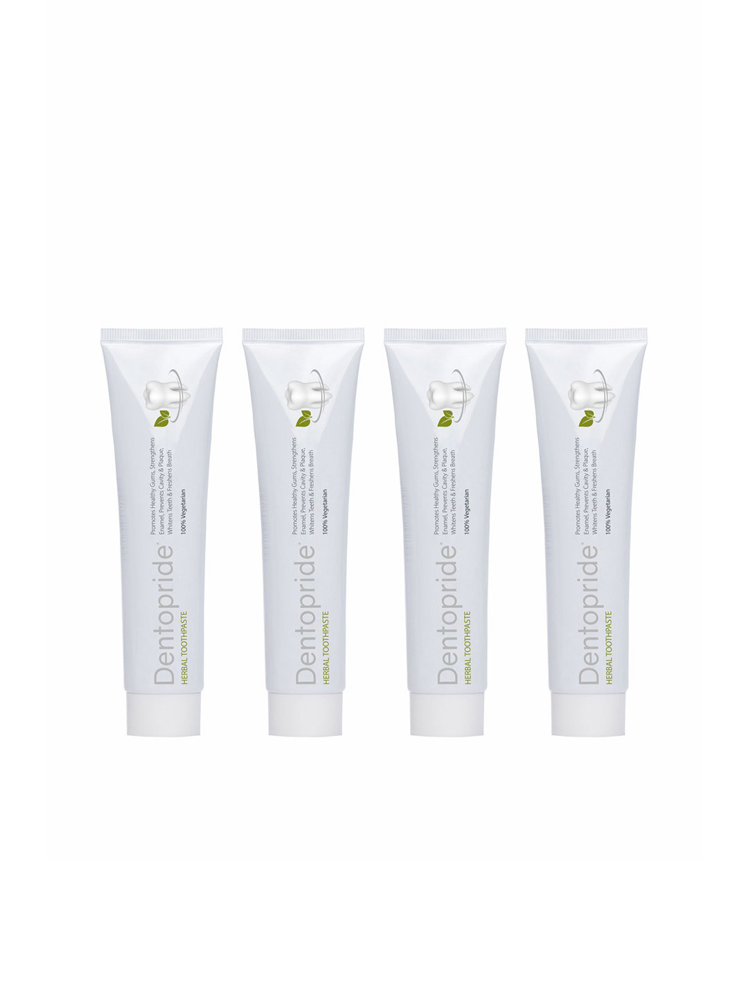

Dentopride Set Of 4 Herbal Toothpaste- 100 g Each, White