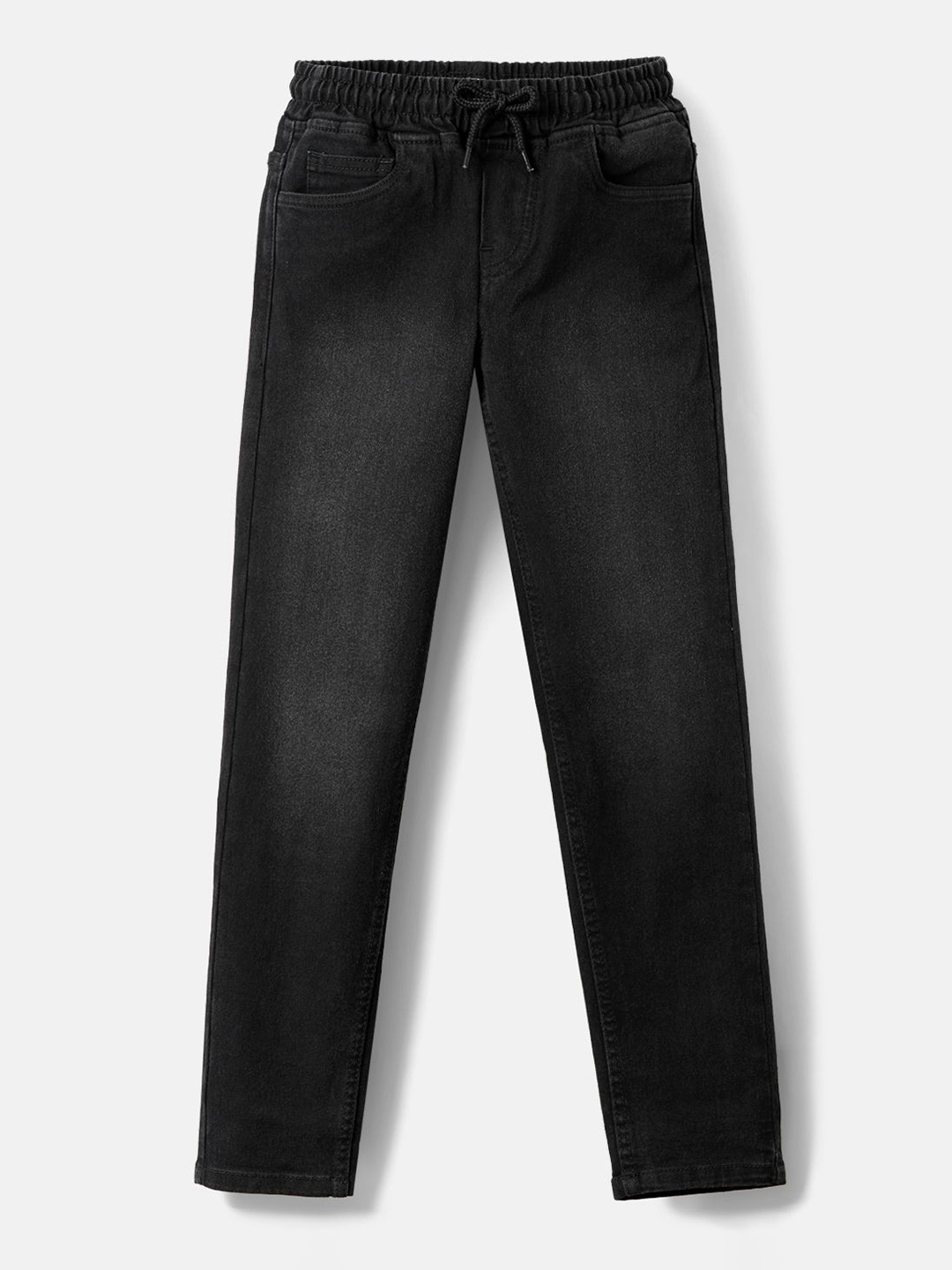 

Urbano Juniors Boys Light Fade Regular Fit Stretchable Mid-Rise Jeans, Black