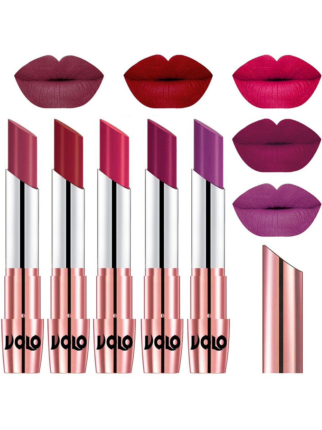 

VOLO Set Of 5 Creme Matte Lipsticks, Multi