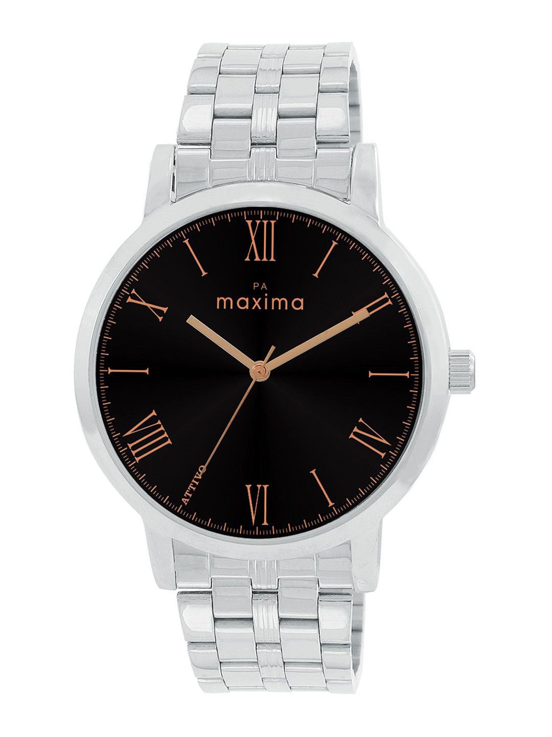 

maxima Men Dial & Stainless Steel Straps Analogue Watch 67010CMGI, Black