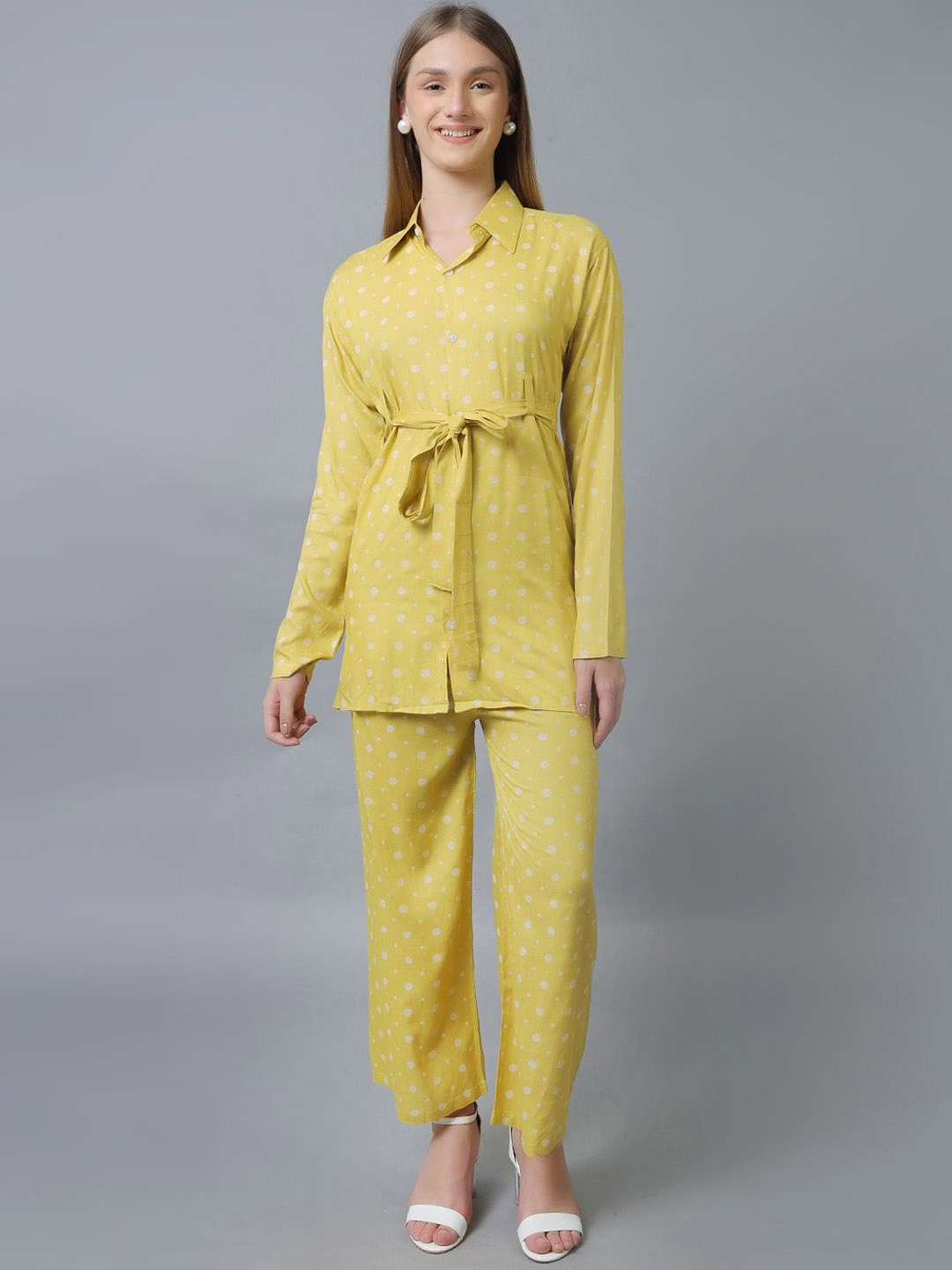 

Softwrap Women Printed Night suit, Yellow
