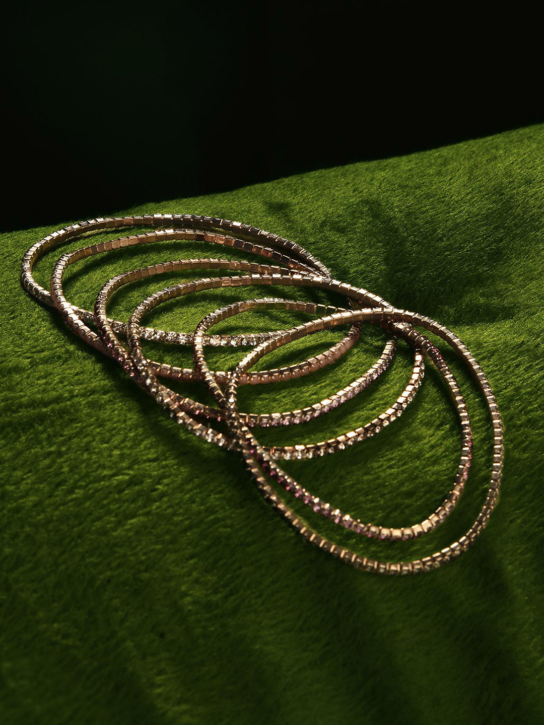 

Accessorize London Set Of 6 Chain Stretch Bracelets, Gold