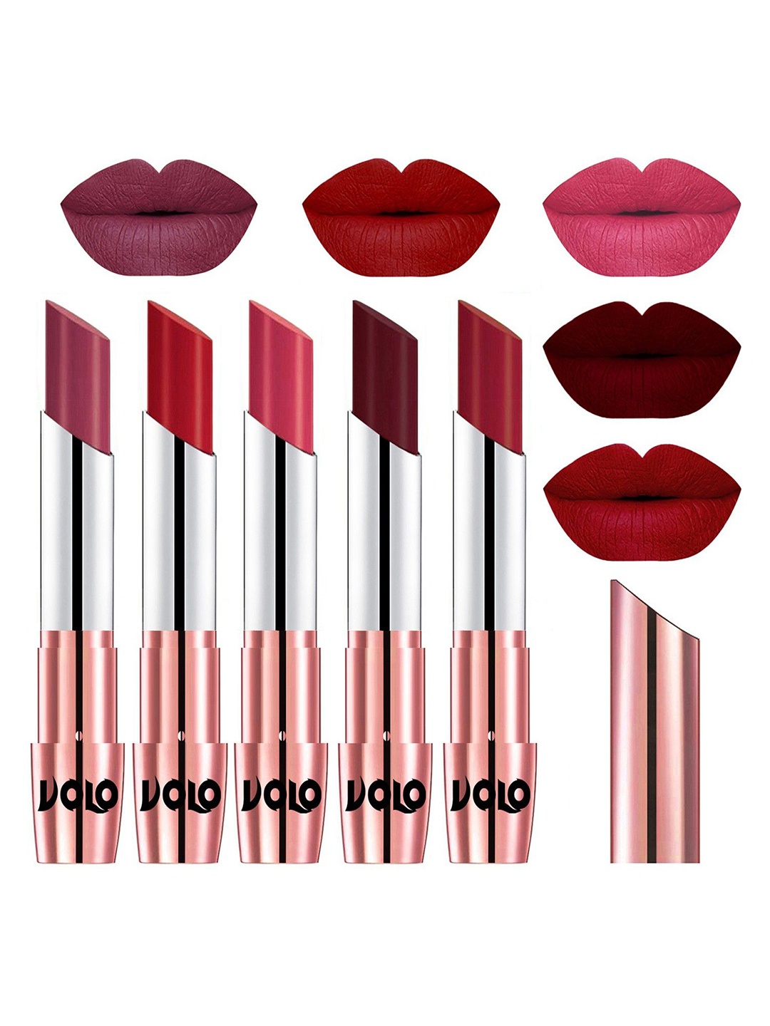 

VOLO Set Of 5 Creme Matte Lipsticks, Multi