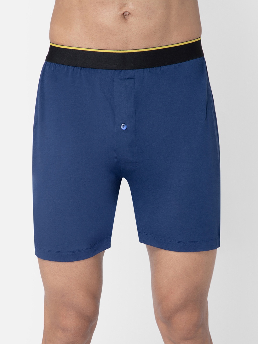 

bummer Men Navy Blue Micro Modal Solid Galactic Boxers
