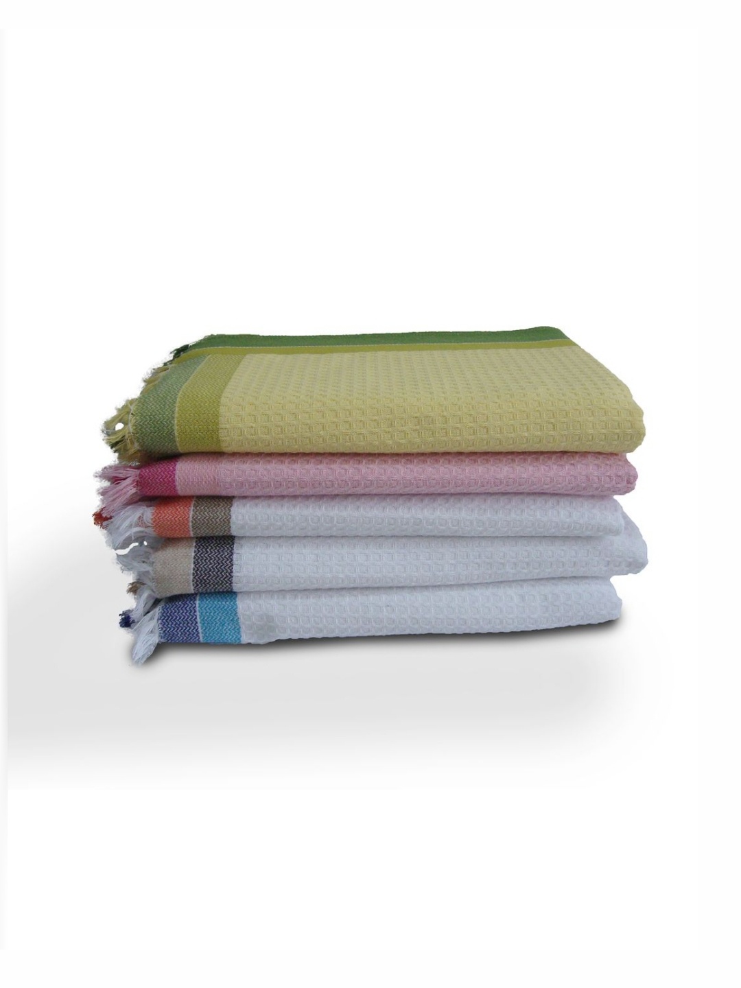 

Aura Yellow & Pink 5 Pieces Cotton 210 GSM Bath Towels