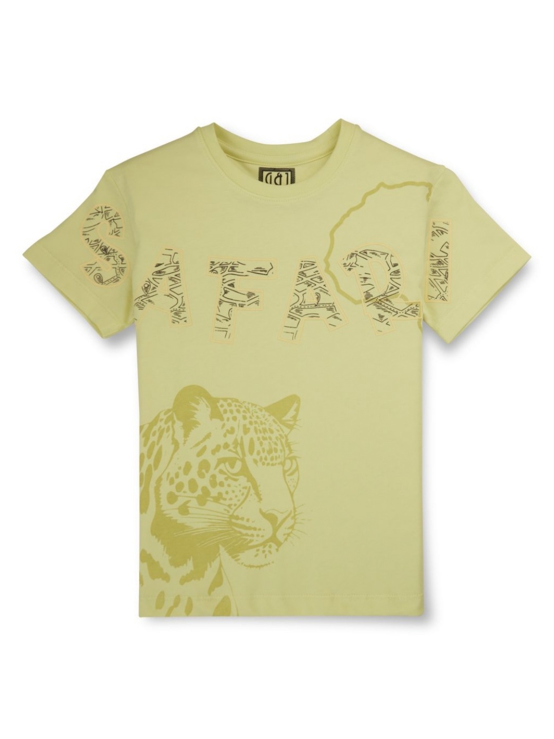 

Gini and Jony Boys Animal Printed Round Neck Cotton T-shirt, Yellow