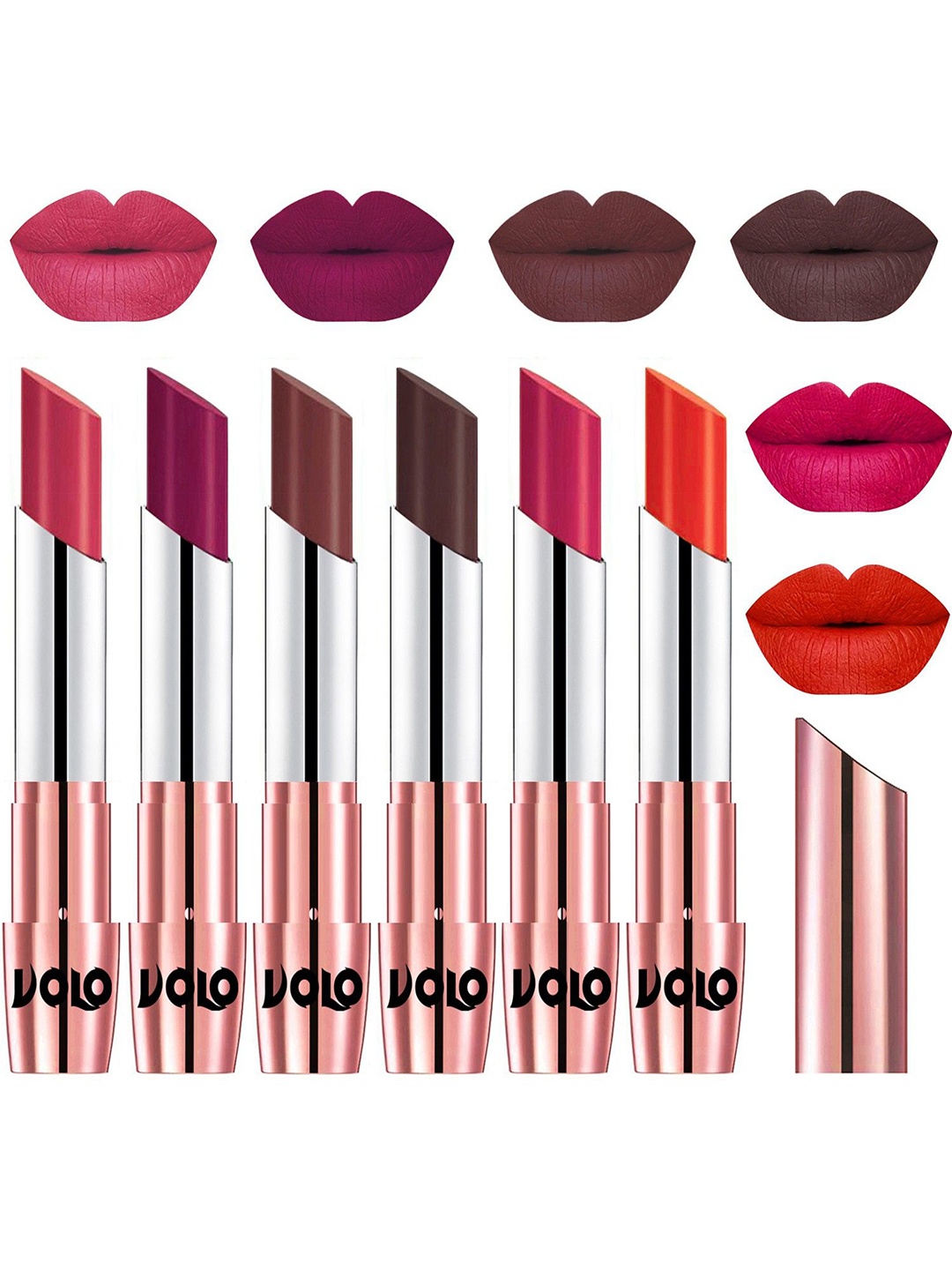 

VOLO Set Of 6 Creme Matte Lipsticks, Multi