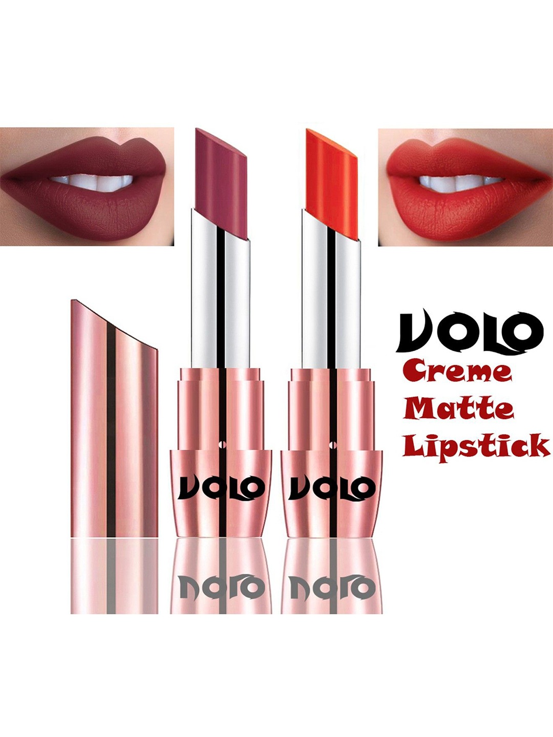 

VOLO Set Of 2 Creme Matte Lipstick - 3.5 g Each - Shades 631-639, Coral