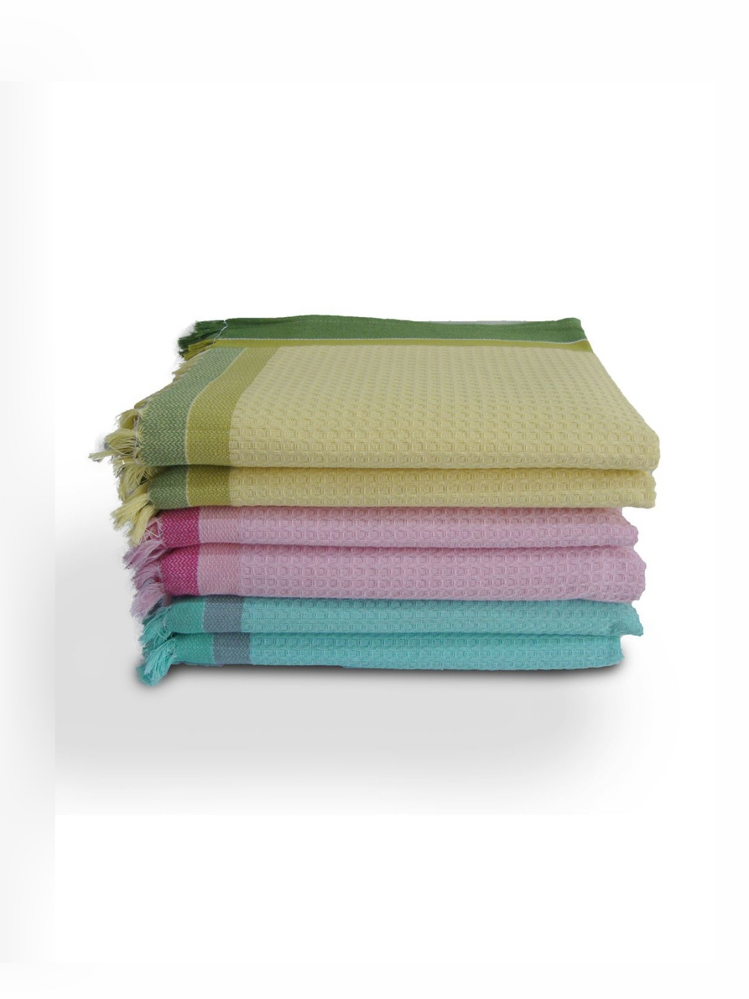 

Aura Pink & Yellow 6 Pieces High Absorbent Cotton 210 GSM Bath Towels