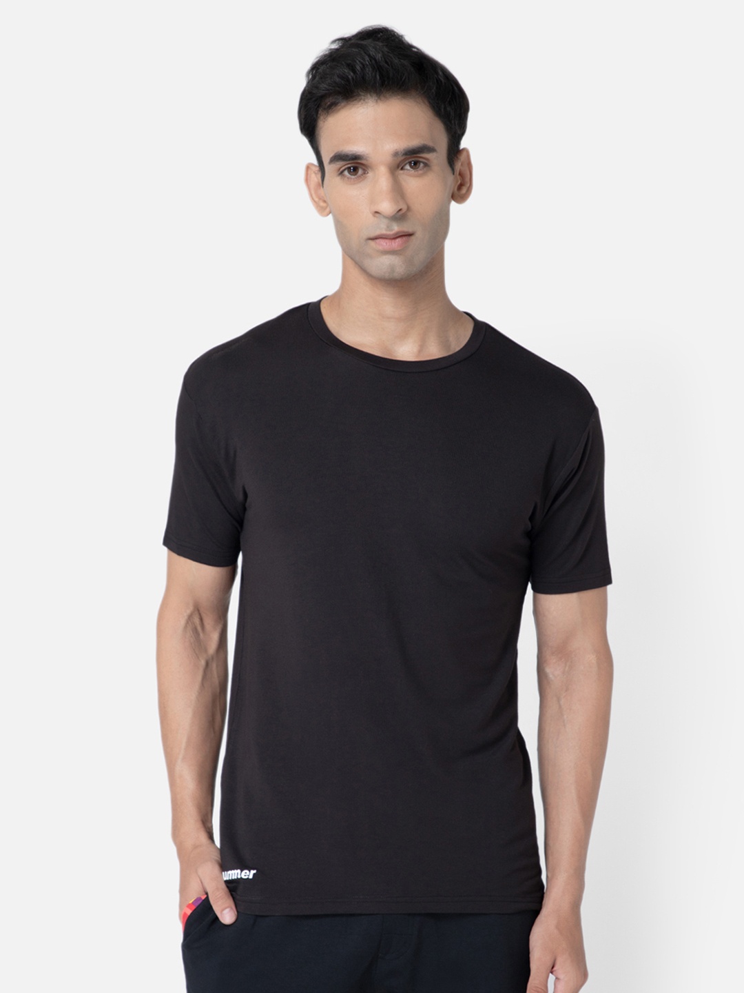 

bummer Round Neck Antimicrobial Model T-shirt, Black