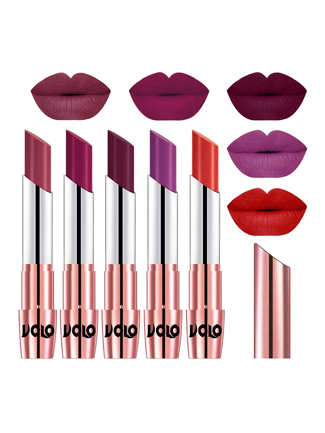 

VOLO Set Of 5 Creme Matte Lipsticks, Multi