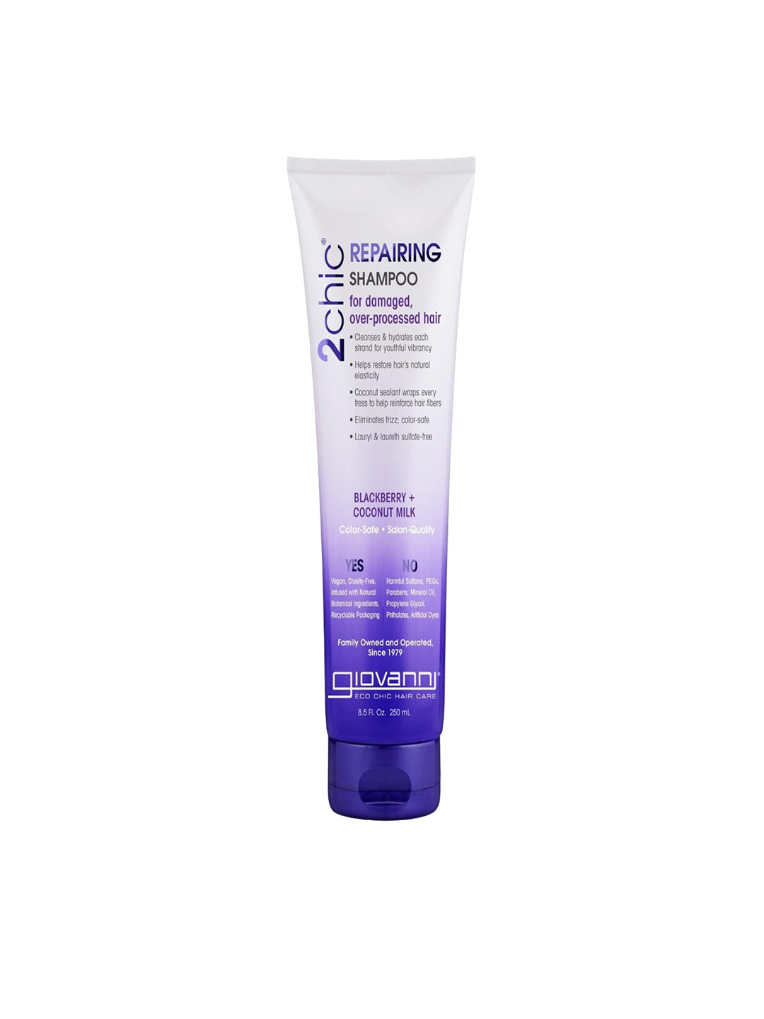 

Giovanni 2Chic Blackberry & Coconut Milk Repair Shampoo- 250ml, White