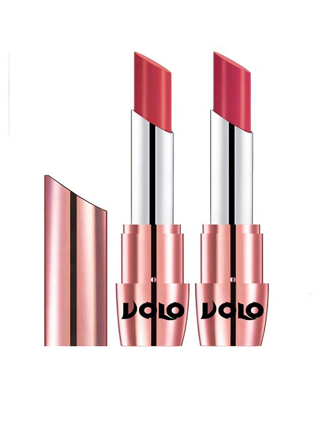 

VOLO Set Of 2 Creme Matte Lipstick 3.5g Each - Peach 633-Pink 641