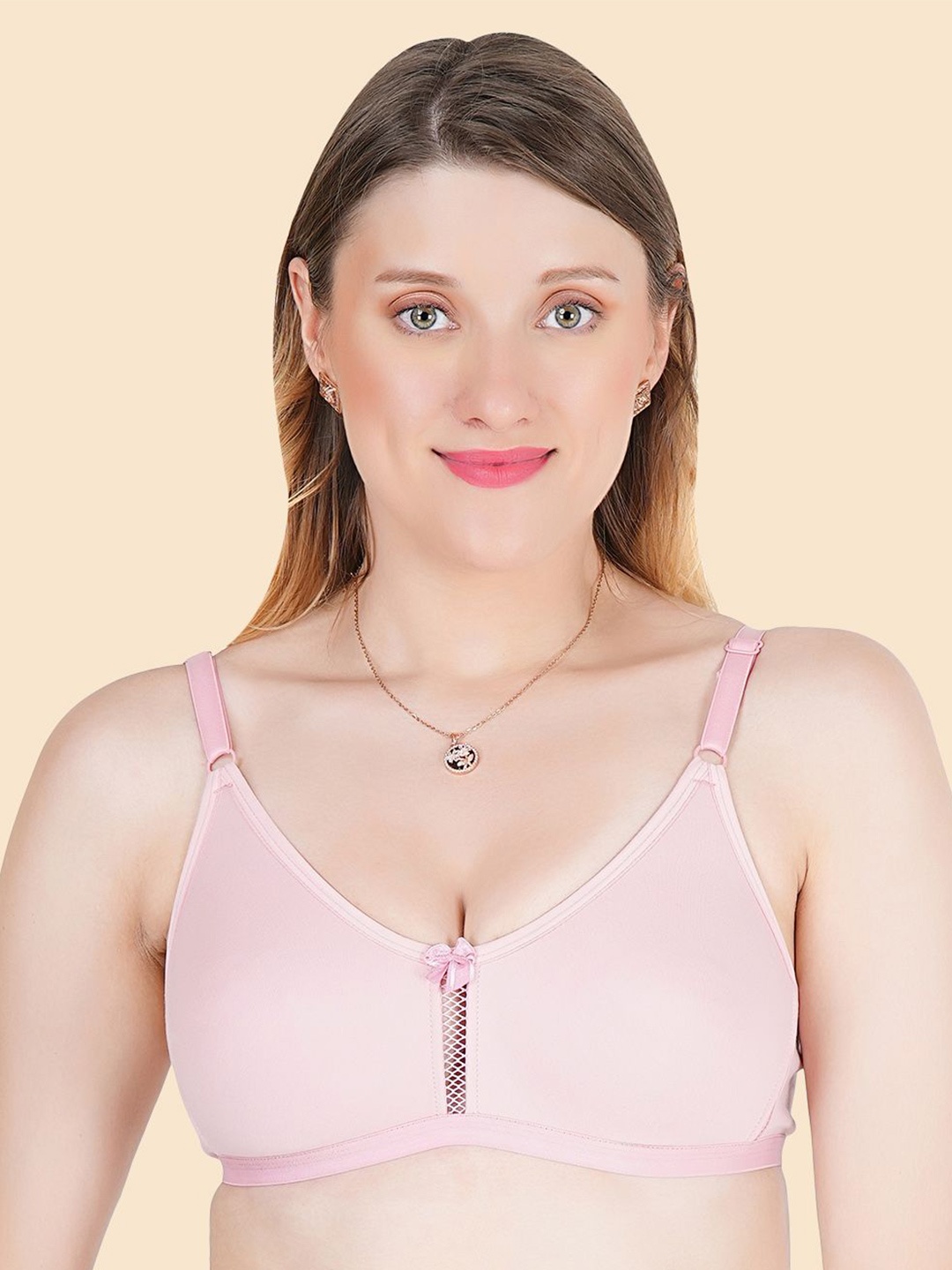 

Joomie Women Non-Padded Everyday Full Coverage Bra, Purple