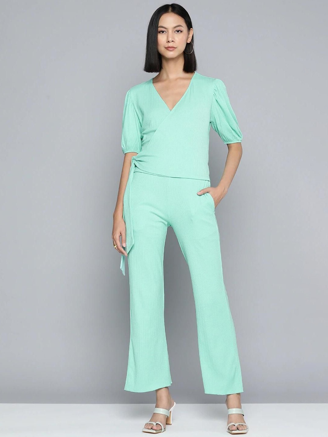 

Sugercandy V Neck Top & Trouser Co-Ords, Blue