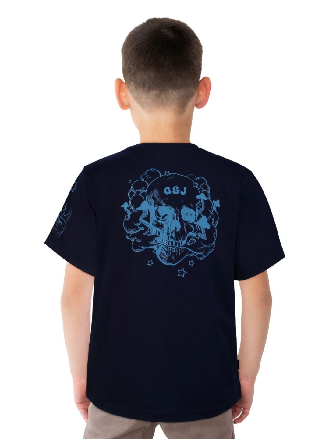 

Gini and Jony Boys Graphic Printed Round Neck Cotton T-shirt, Navy blue