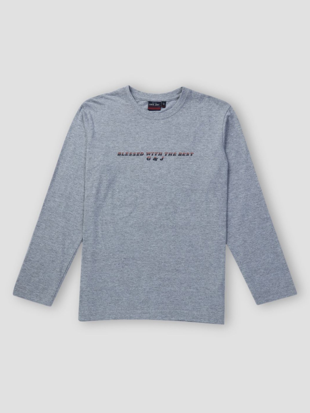 

Gini and Jony Boys Typography Printed Round Neck Cotton T-shirt, Grey