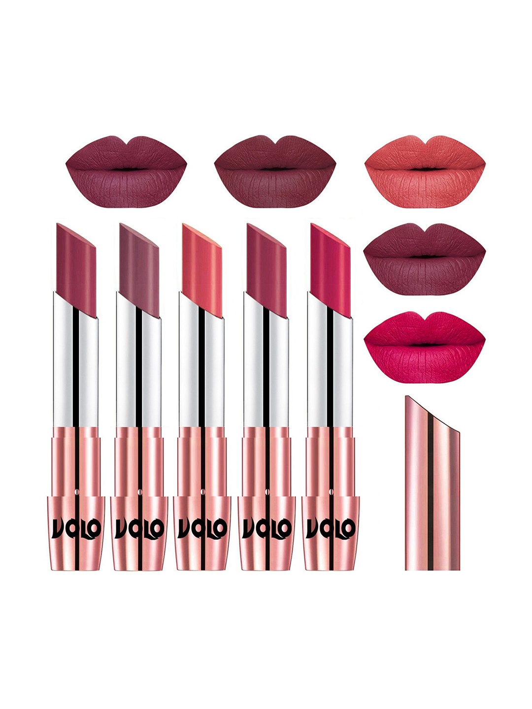 

VOLO Set Of 5 Creme Matte Lipsticks, Multi