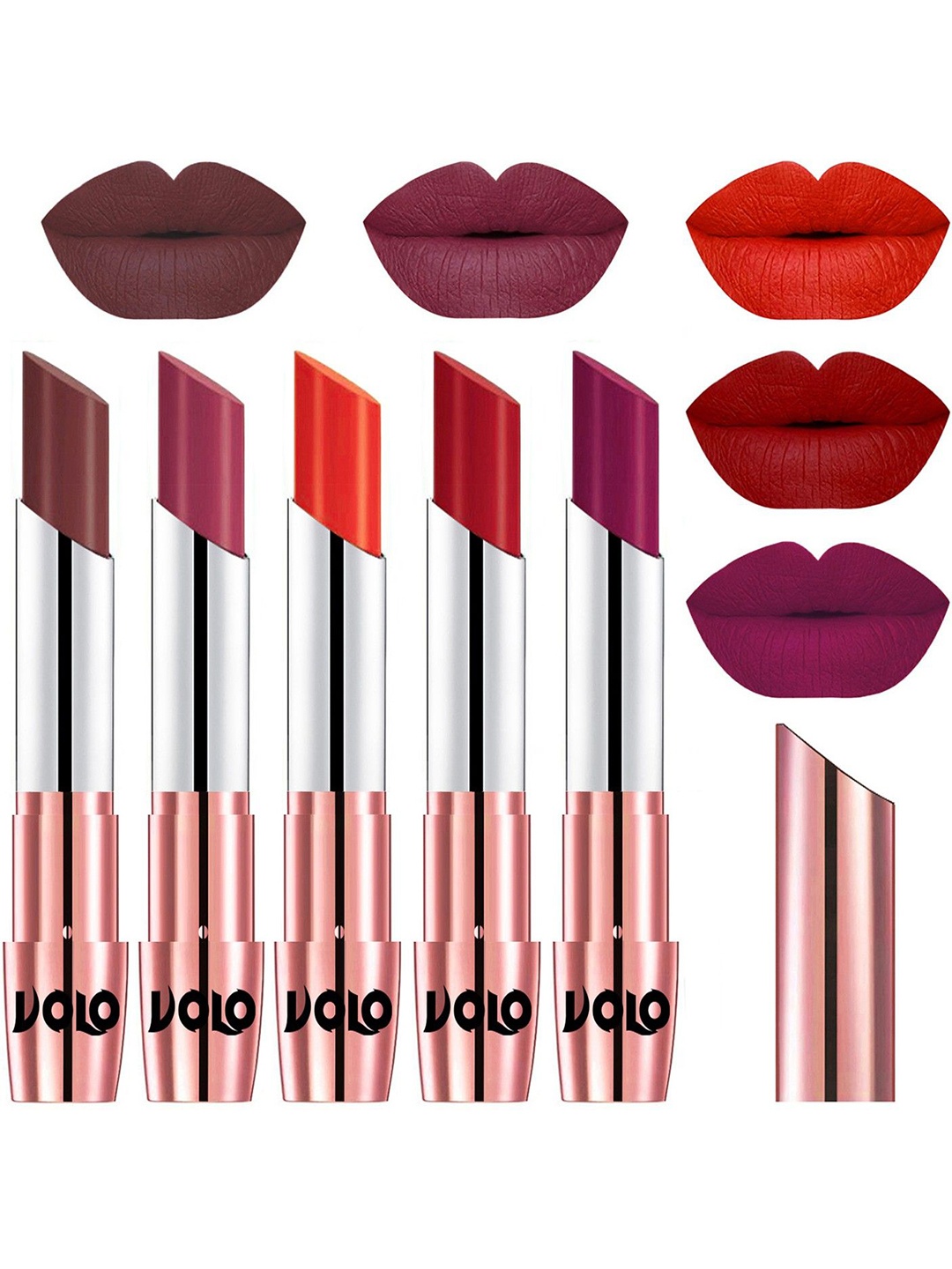 

VOLO Set Of 5 Creme Matte Lipsticks, Multi