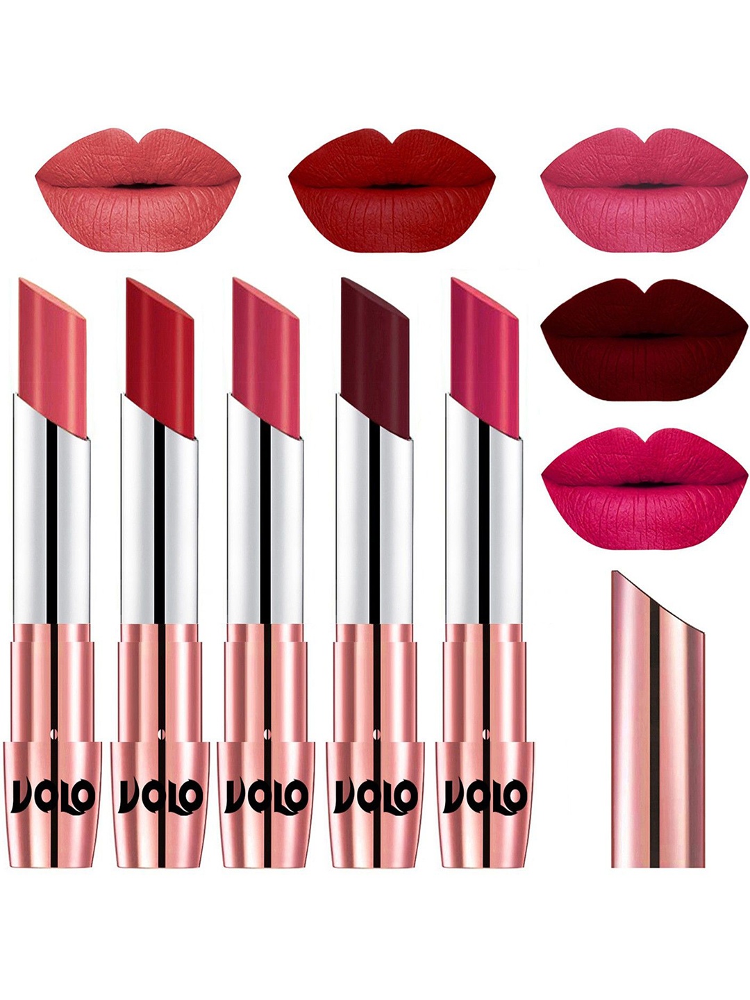 

VOLO Set Of 5 Creme Matte Lipsticks, Multi