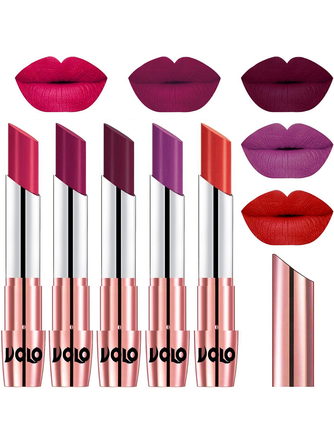 

VOLO Set Of 5 Creme Matte Lipsticks, Multi