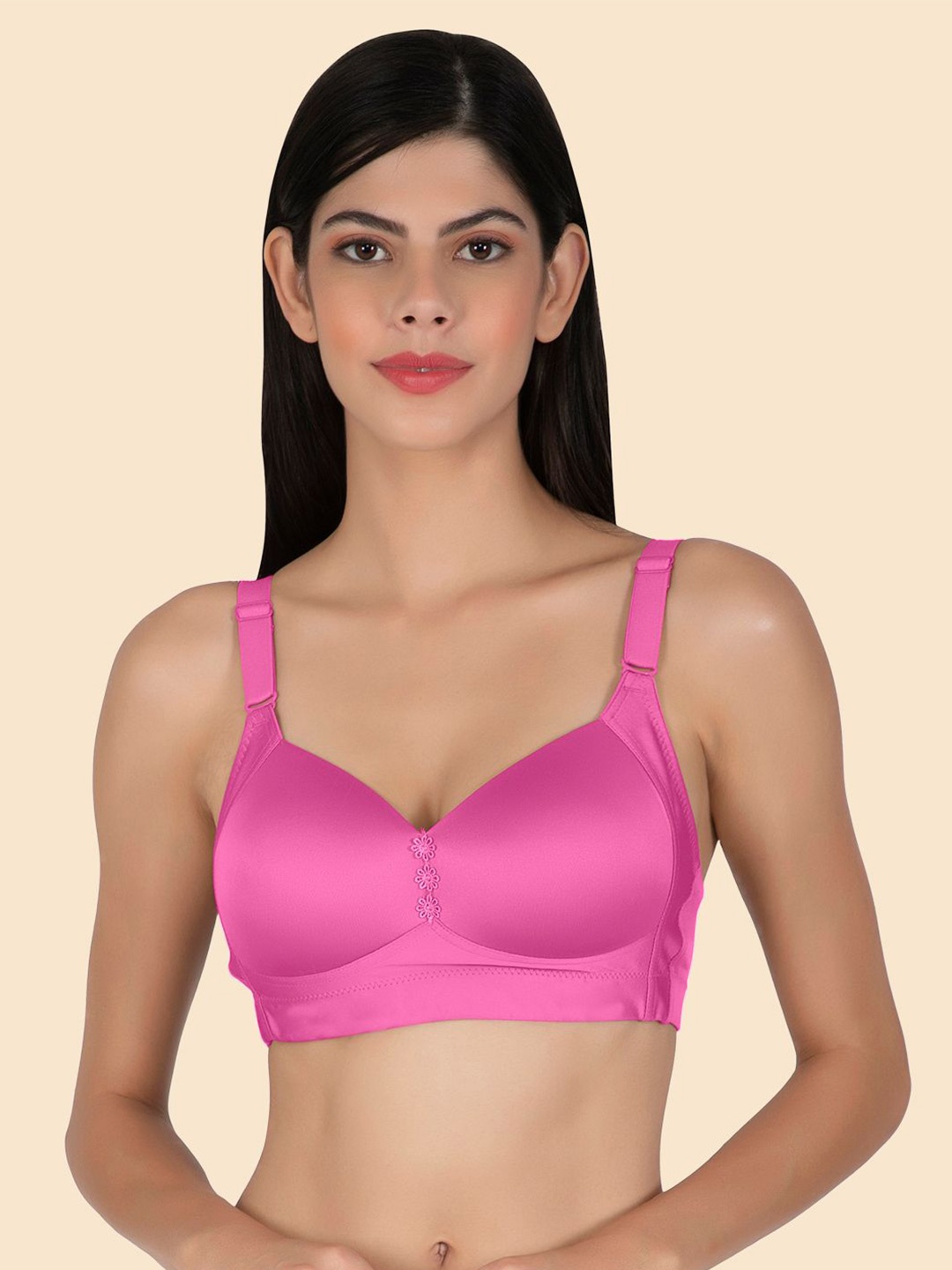 

Joomie Full Coverage Lightly Padded Seamless Minimizer Bra J-7320-RASBY-1PC_BZ0724, Pink