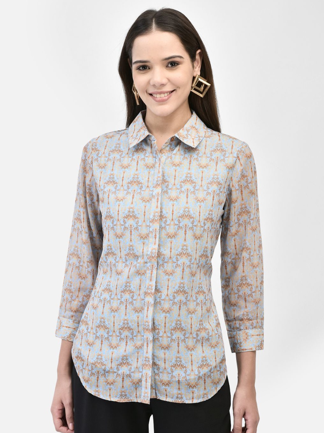 

FUTURO Floral Print Georgette Top, Brown