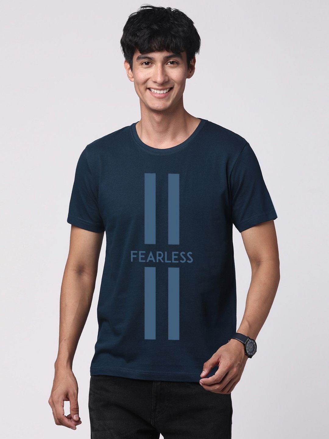 

ADRO Men Graphic Printed Round Neck T-shirt, Teal