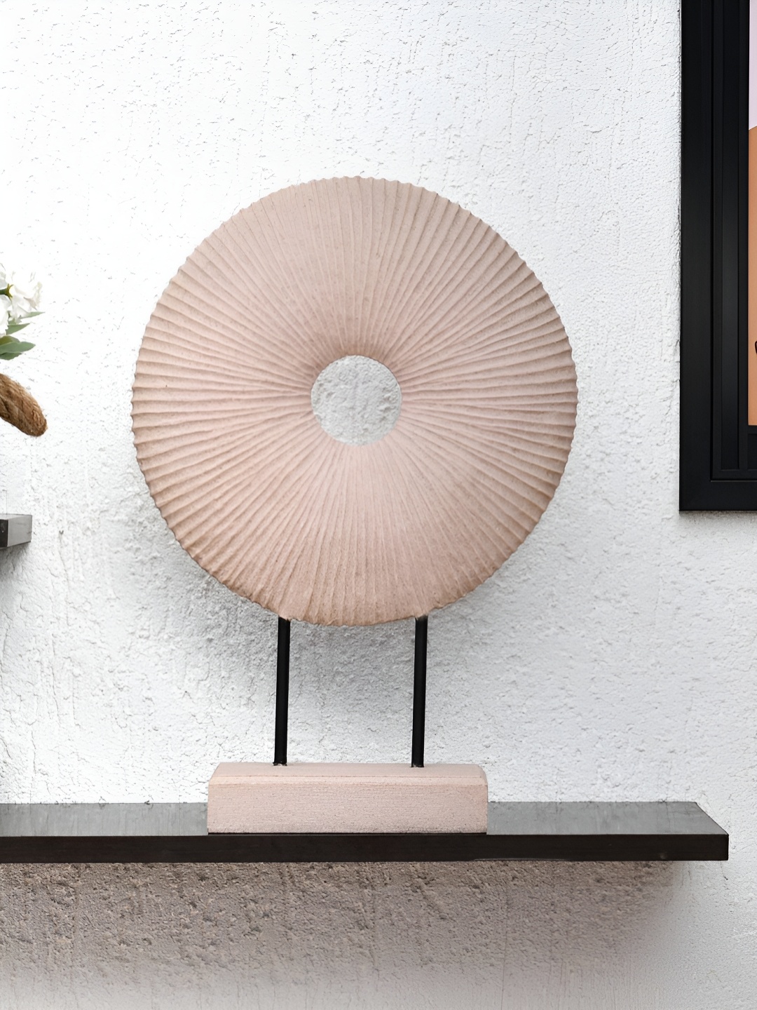 

Athome by Nilkamal Beige Textured Round Shaped Showpiece