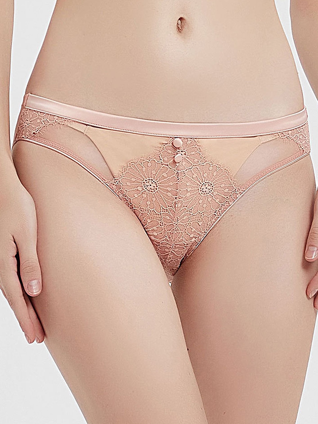 

LULU & SKY Lace Bikini Briefs K0808-SHRIMP PINK