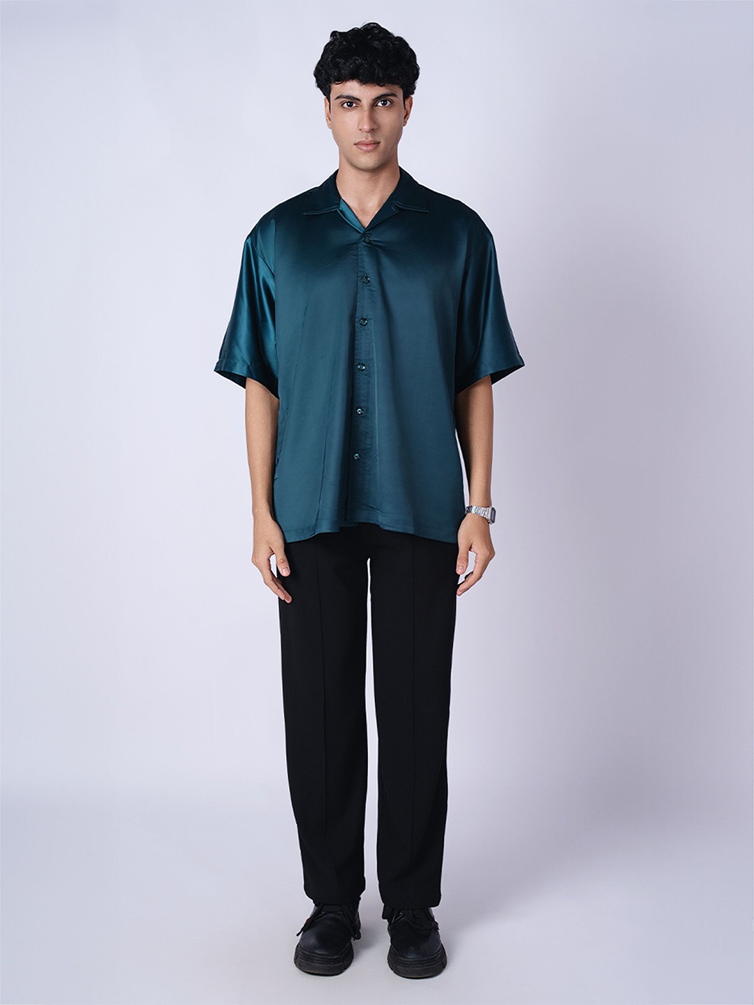 

HOP HEAD Unisex Relaxed Opaque Party Shirt, Green