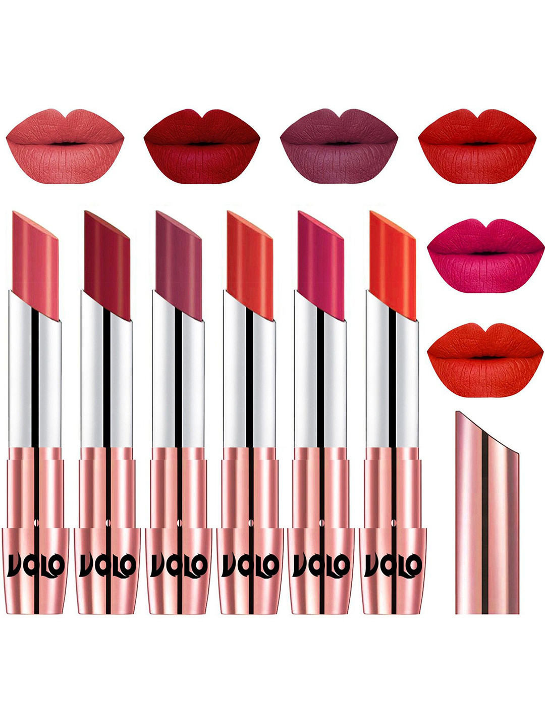 

VOLO Set Of 6 Creme Matte Lipsticks, Multi
